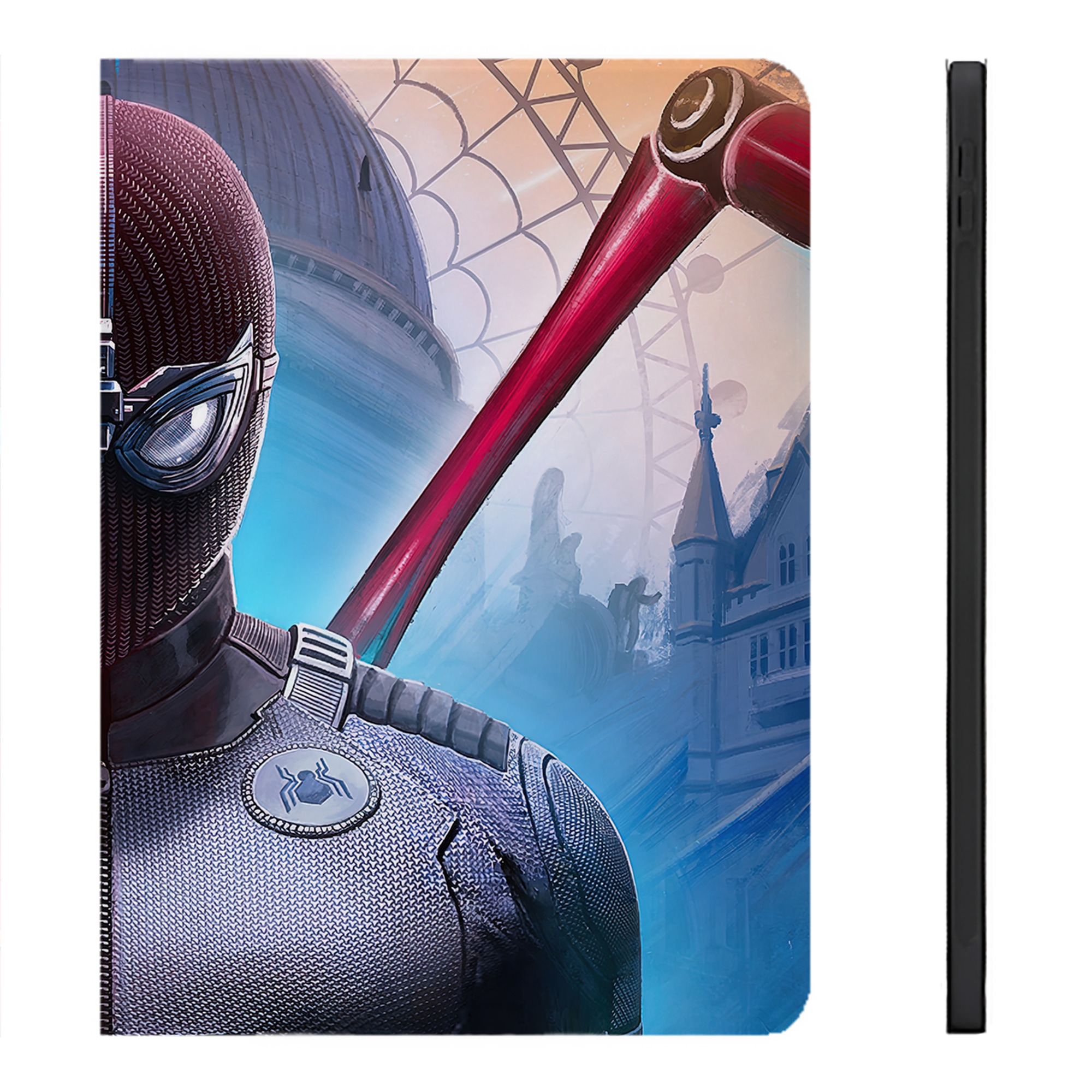 （画像用） Spider Man スパイダーマン IPadケース ペンホルダー付き ブックスタイルデザイン